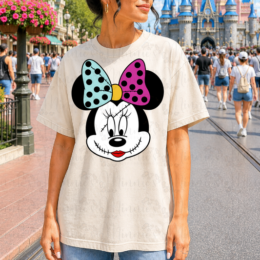 Spooky Mouse Patchwork Halloween Tee