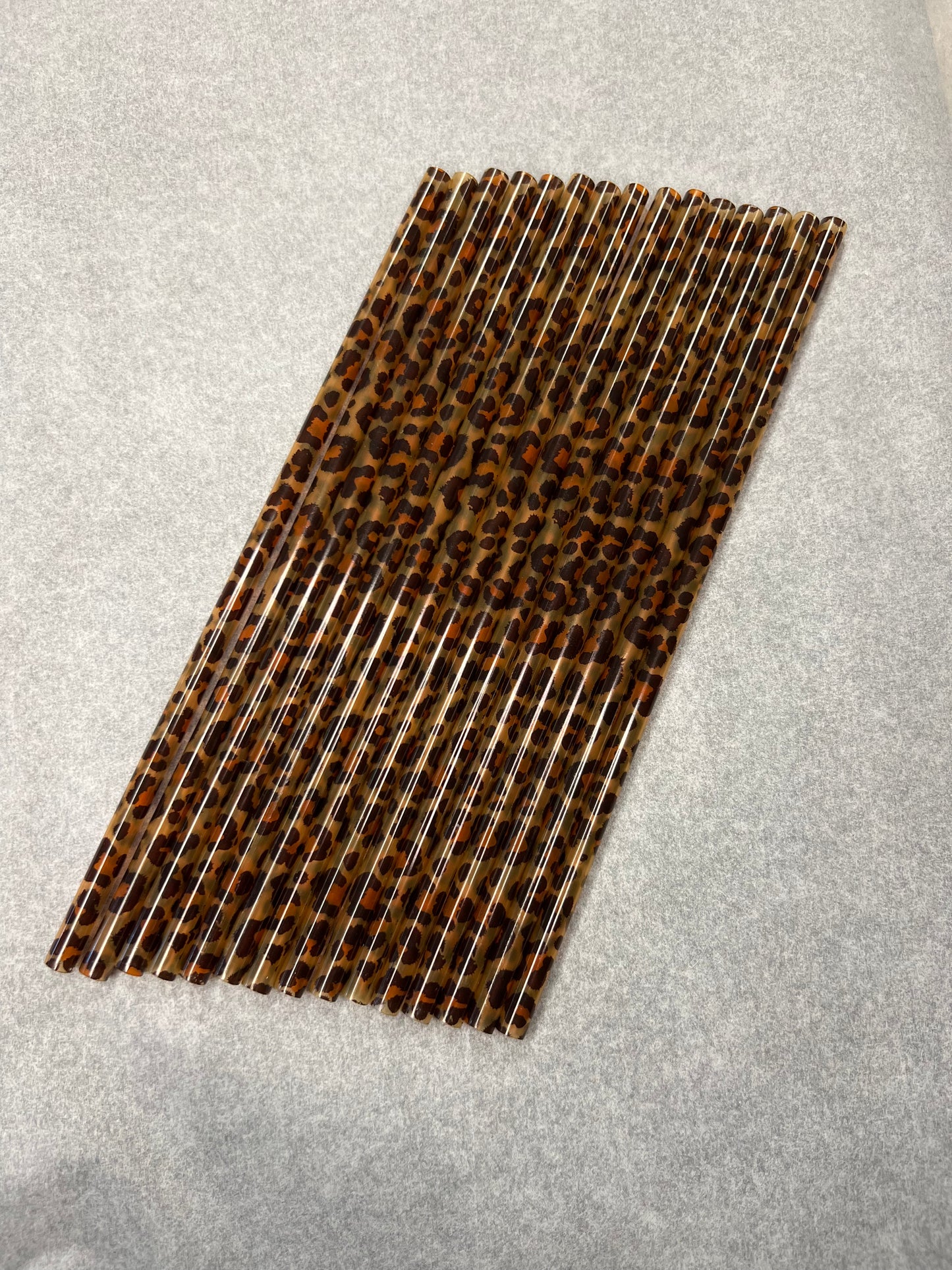 9" Reusable Cheetah Straws